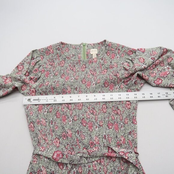 La Vie Rebecca Taylor Floral Dress XS Boho Fairy Smocked Romantic - Picture 10 of 12